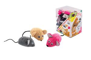 ZooM Игрушка д/кошек МЫШКА МЕХОВАЯ 9см, в прозр. тубусе по 15шт (иск.мех)